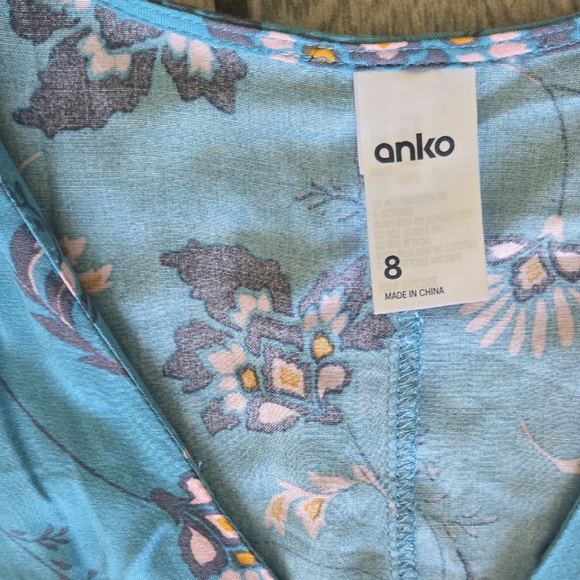 Chic Floral‎ Blue Maxi Dres-8 wd6 - Picture 2 of 7